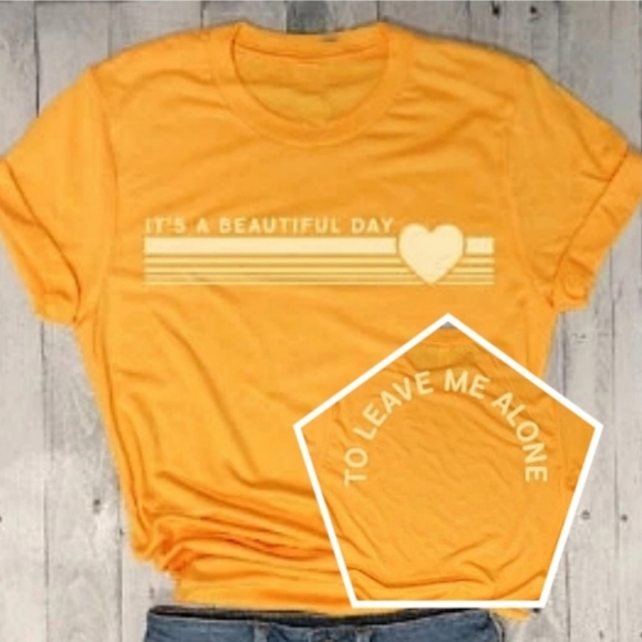 5⭐ ❤LAST ONE ❤ Mustard Yellow Graphic T Shirt - Picture 3 of 6